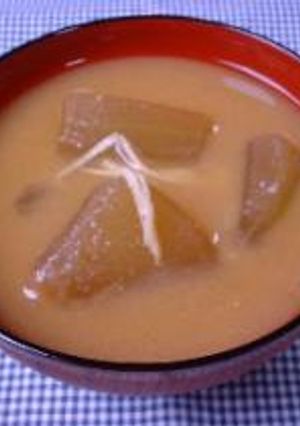 【漫画飯】ひんやり♪冬瓜の冷たいお味噌汁-レシピのメイン写真