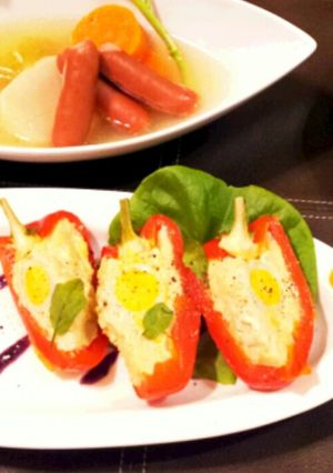 パプリカの鶏肉詰め-レシピのメイン写真