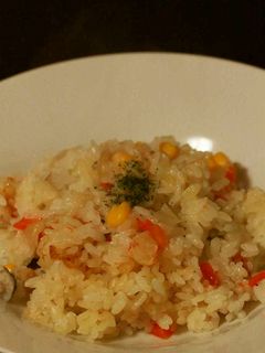 炊飯器@えびピラフ-レシピのメイン写真