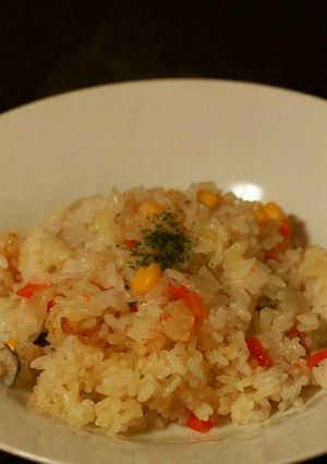 炊飯器@えびピラフ-レシピのメイン写真