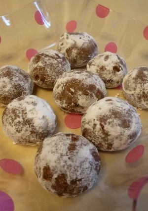 親子クッキング★ココア味のスノーボール-レシピのメイン写真
