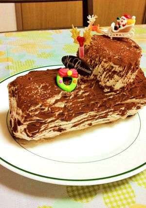 ビスケットで簡単♪ブッシュドノエル-レシピのメイン写真