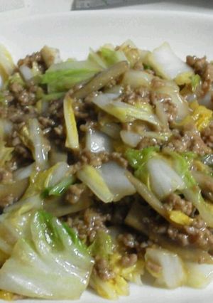 冷蔵庫整理に！挽き肉野菜あんかけ♪-レシピのメイン写真