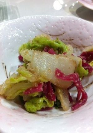 白菜と漬物の胡麻和え-レシピのメイン写真