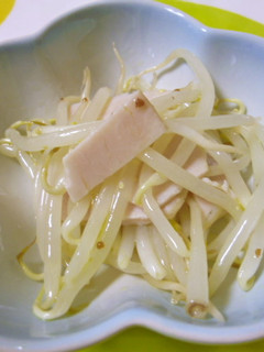 もやしで定食③♪もやしとハムでサラダ♪-レシピのメイン写真