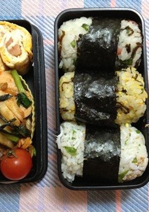卵ふりかけと塩昆布のおにぎり-レシピのメイン写真