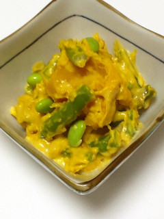 カボチャといんげんのごまマヨサラダ-レシピのメイン写真