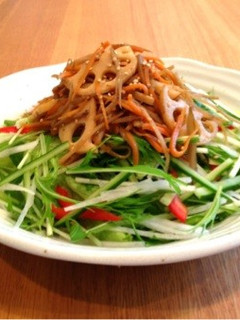 蓮根きんぴらのサラダ-レシピのメイン写真