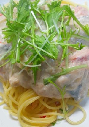 和風☆酒粕クリームパスタ-レシピのメイン写真