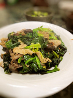 ほうれん草と豚肉の炒め物-レシピのメイン写真