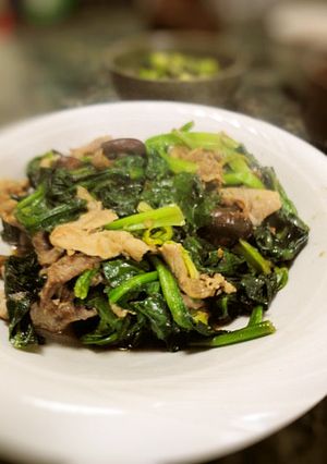 ほうれん草と豚肉の炒め物-レシピのメイン写真
