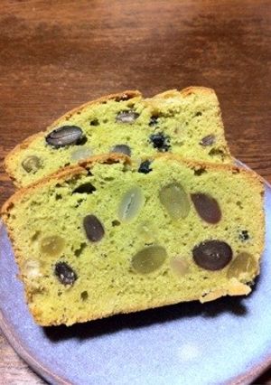 抹茶風味☆お豆たっぷりのパウンドケーキ-レシピのメイン写真