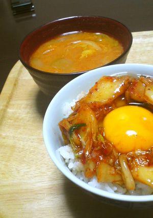 ｷﾑﾁとごま油のTKG*時短*簡単-レシピのメイン写真