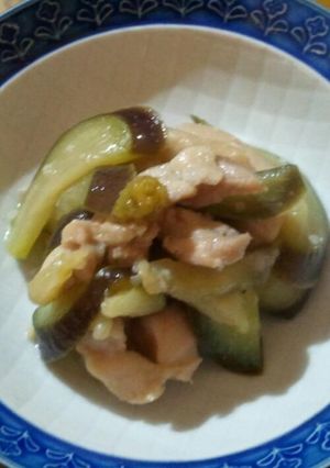 茄子と鶏肉の塩麹炒め-レシピのメイン写真