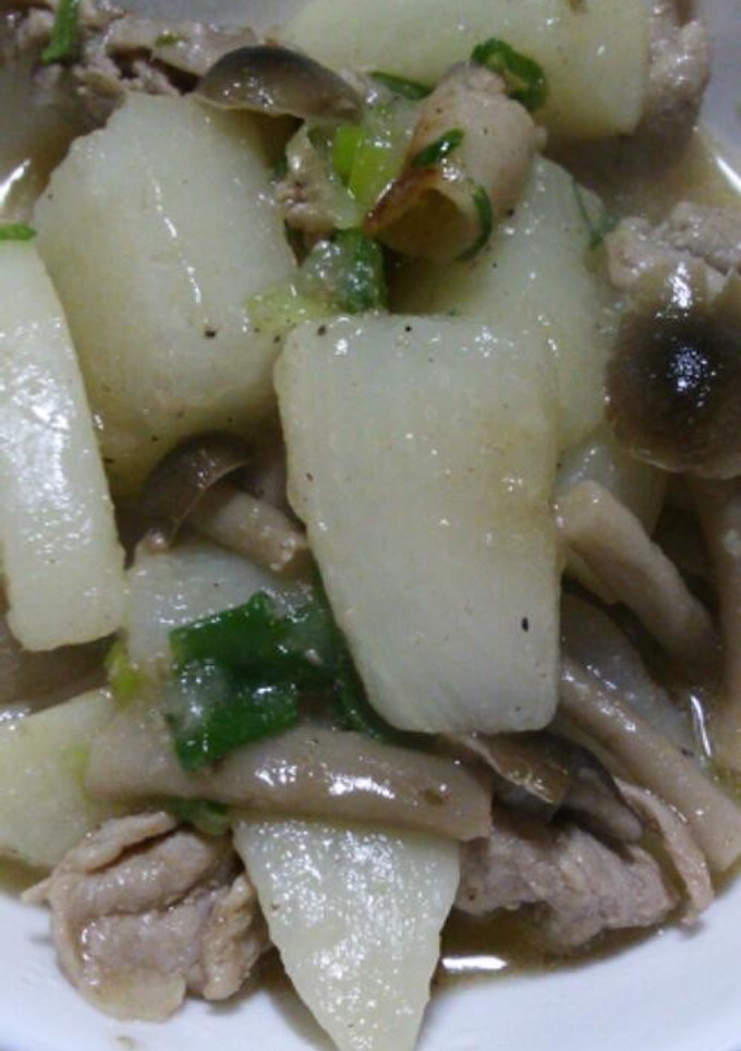 蕪と豚肉の中華炒め-レシピのメイン写真