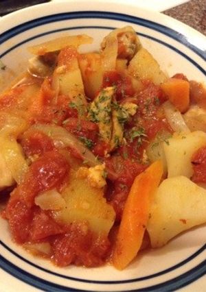 定番!!鶏肉のトマト煮込み-レシピのメイン写真