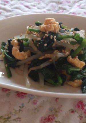ほうれん草のおひたし♪給食風♪-レシピのメイン写真
