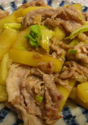 豚肉・白菜・じゃがいもの塩麹炒め-レシピのメイン写真