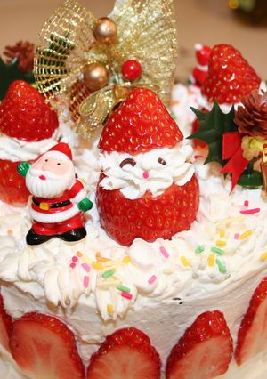 サンタケーキ-レシピのメイン写真