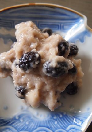 黒豆の甘煮のごま豆腐和え-レシピのメイン写真