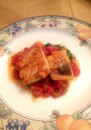 *アメリカで簡単さばのトマト煮*-レシピのメイン写真