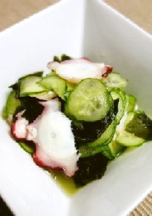 たこと胡瓜とわかめの酢の物-レシピのメイン写真