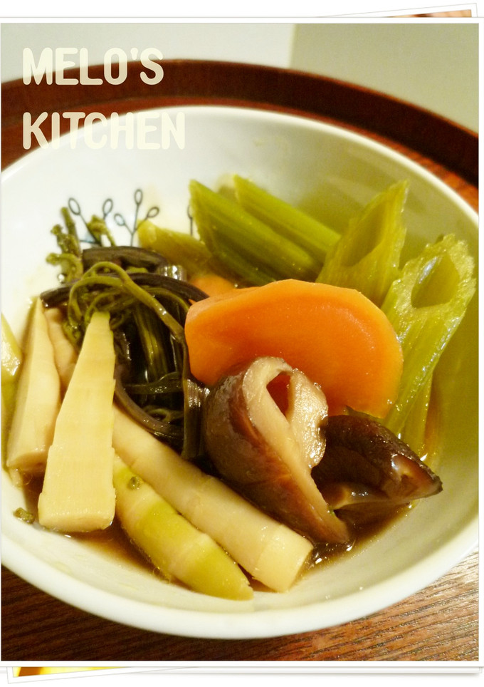 ふき・たけのこ・わらびの煮物-レシピのメイン写真