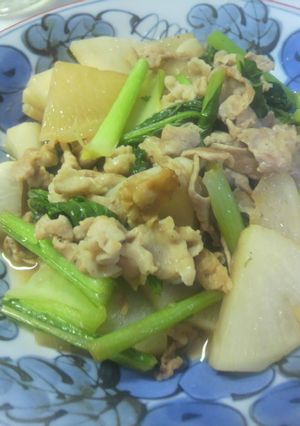 かぶと豚肉炒め-レシピのメイン写真