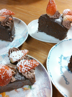 生チョコかけのチョコレートケーキ-レシピのメイン写真