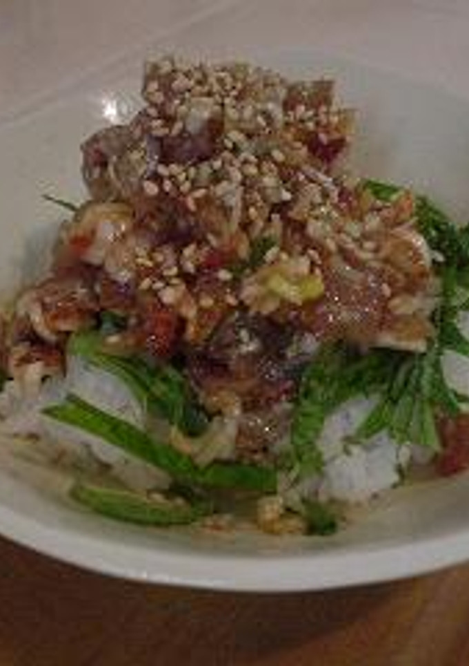 韓国風　鯵のたたき丼！-レシピのメイン写真