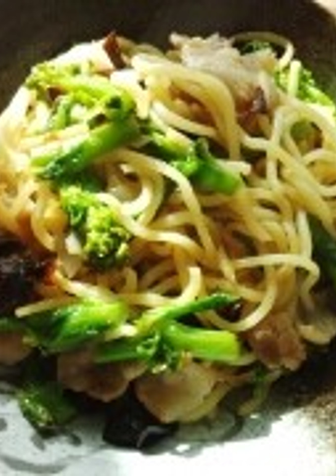 菜の花のオイスターソース焼きそば-レシピのメイン写真