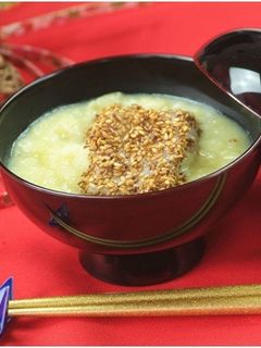 金ごま餅のサツマイモぜんざい-レシピのメイン写真