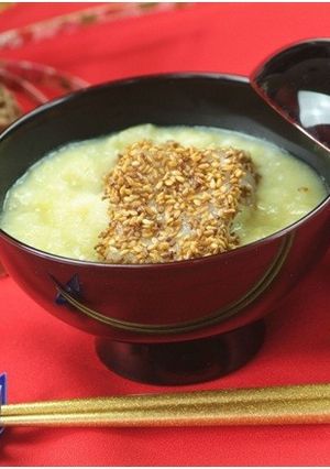 金ごま餅のサツマイモぜんざい-レシピのメイン写真