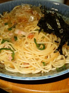ベーコンと玉ねぎの和風スパ-レシピのメイン写真