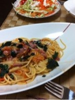 塩辛キムチパスタ-レシピのメイン写真