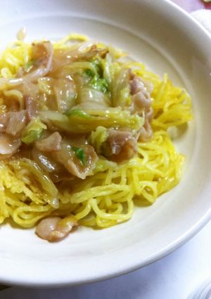 白菜と豚肉だけ★あんかけかた焼きそば風-レシピのメイン写真
