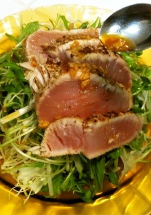 マグロのたたき風サラダ-レシピのメイン写真