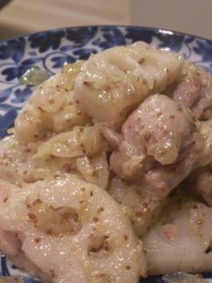 チキンとレンコンのマスタード炒め-レシピのメイン写真