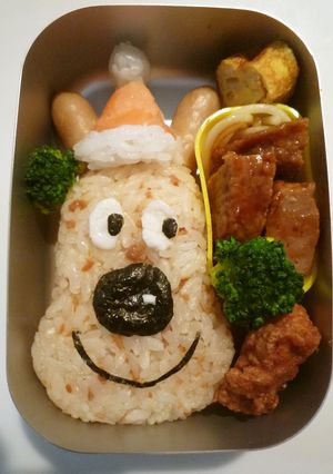 キャラ弁★チーズのサンタ弁当-レシピのメイン写真