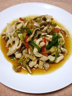 簡単!柔らかムネ肉と舞茸のオイスタ炒め-レシピのメイン写真