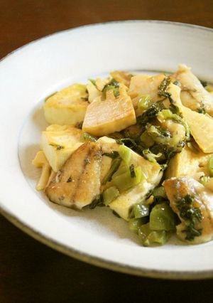 鯵と豆腐、筍の高菜炒め-レシピのメイン写真