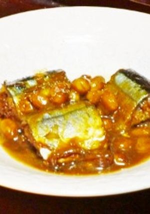 秋刀魚と大豆の味噌煮-レシピのメイン写真