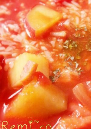 サーモンポテトのトマトスープ-レシピのメイン写真