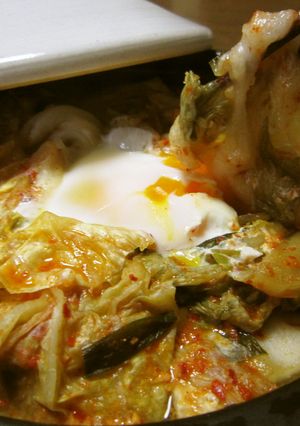 一人ランチに♪キムチ餅-レシピのメイン写真