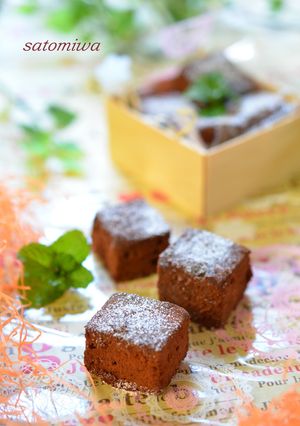 一口サイズで可愛く♡生チョコ風ケーキ♫-レシピのメイン写真