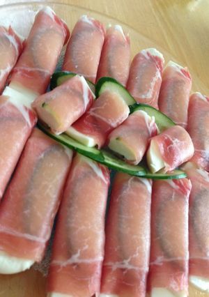 超簡単♪チーズみたいな豆腐の生ハム巻き-レシピのメイン写真