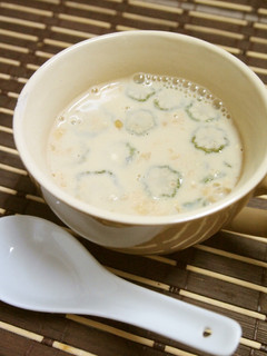 簡単♪納豆とオクラのホットミルクスープ-レシピのメイン写真