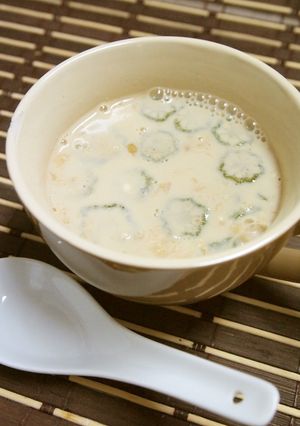簡単♪納豆とオクラのホットミルクスープ-レシピのメイン写真