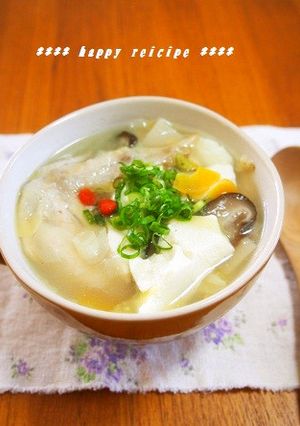 美容に★鶏手羽先ときのこの和風スンドゥブ-レシピのメイン写真