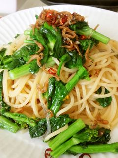 新鮮な菜の花としらすのパスタ-レシピのメイン写真